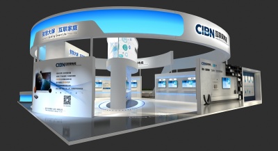 CIBN中国国际广播电视网络展台模型下载